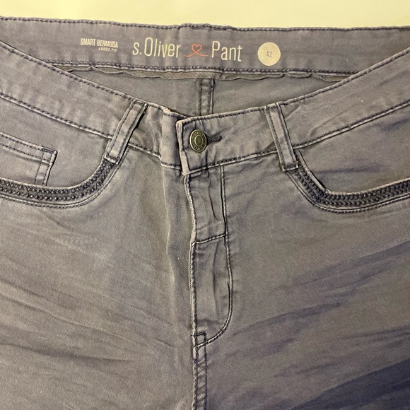 Big Men’s Shorts 42 Navy Blue Cotton Bermuda Loose Fit Bermuda Oliver NWT - Picture 4 of 9